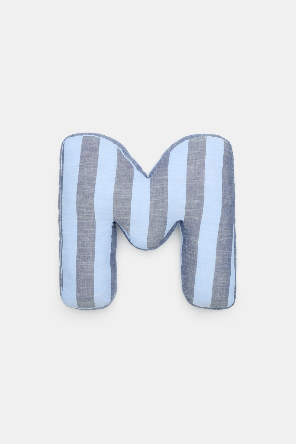 Blue Stripe Initial Cushion  M
