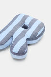 Blue Stripe Initial Cushion  R  hi-res