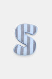 Blue Stripe Initial Cushion  S  hi-res
