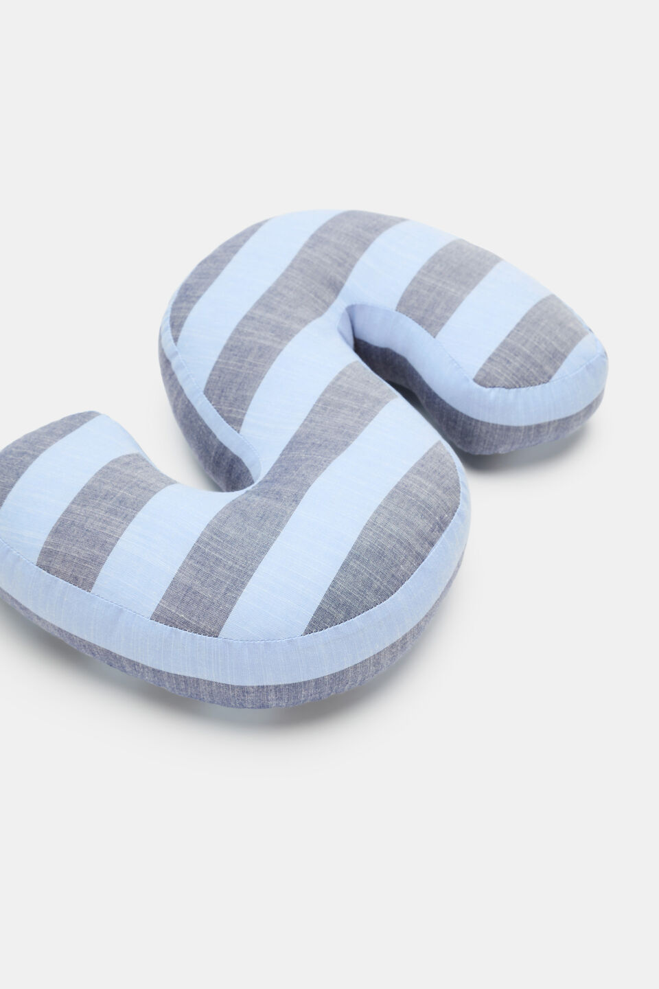 Blue Stripe Initial Cushion  S