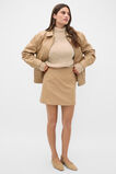 Leather Panelled Mini Skirt  Sandstone  hi-res
