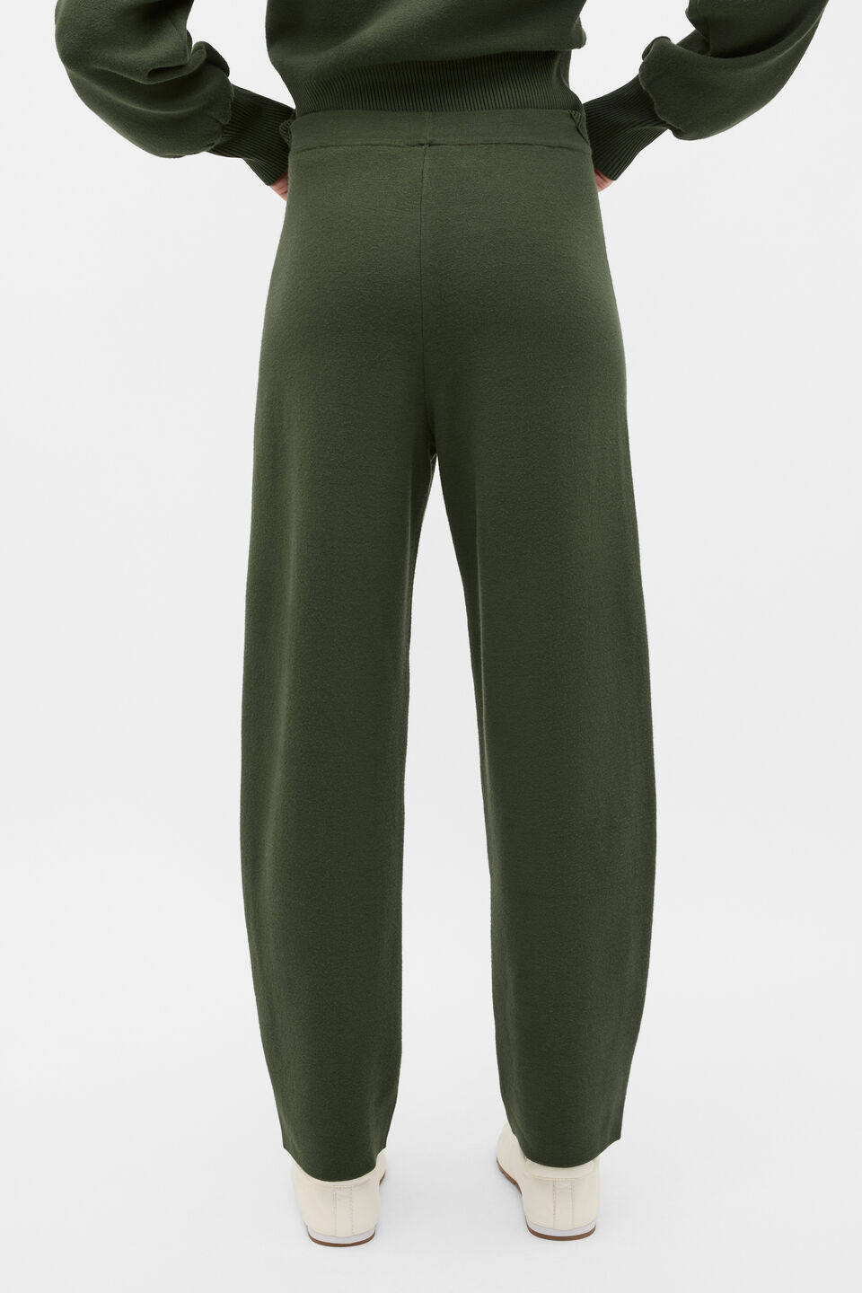 Double Knit Barrel Pant  Deep Forest