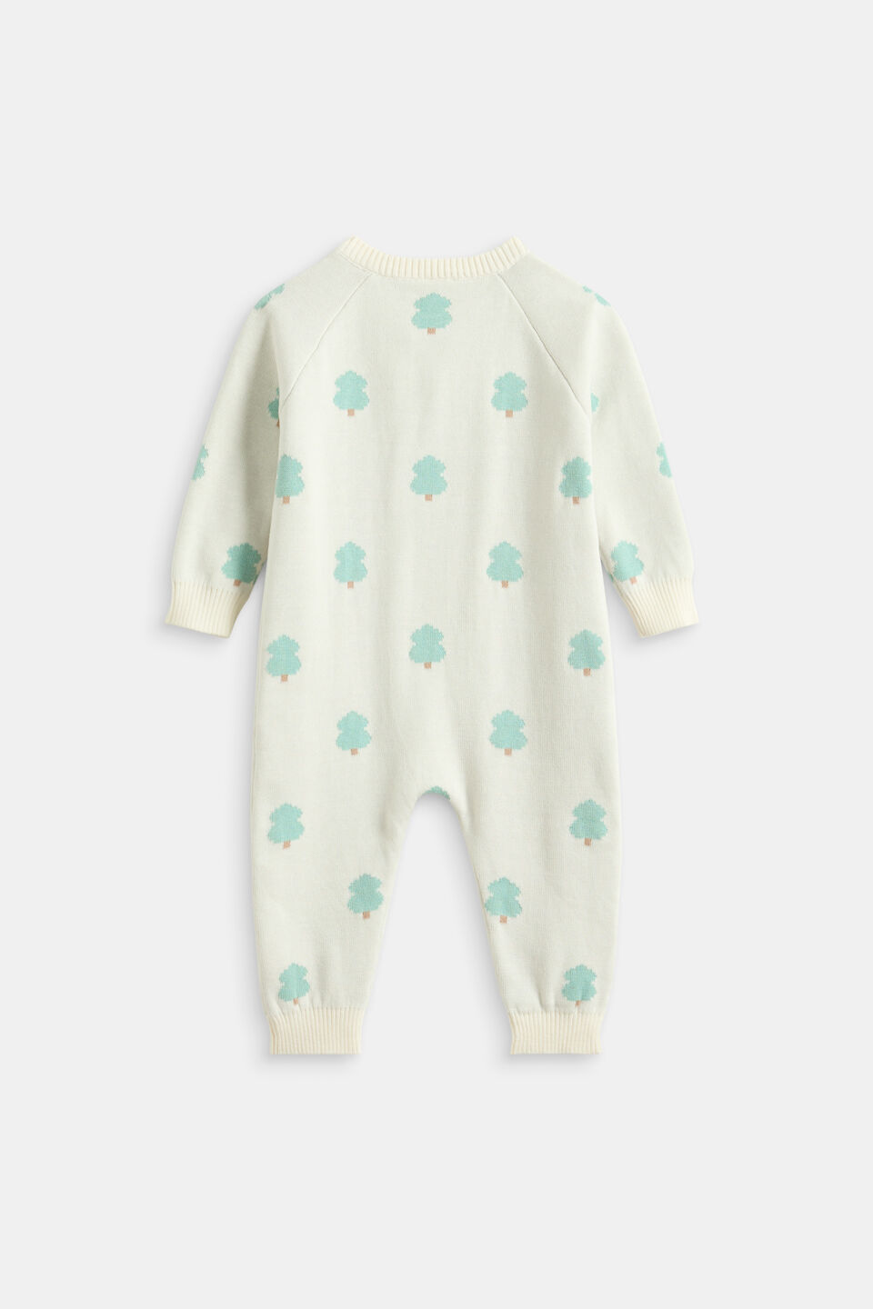 Jacquard Knit Jumpsuit  Classic Cream