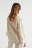 Seersucker Grid Sleep Shirt  Stone  hi-res