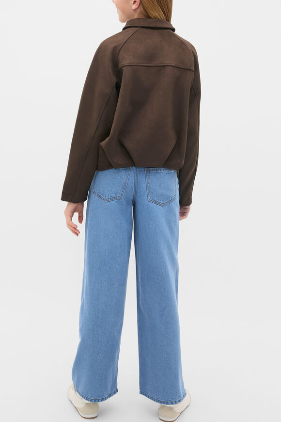 Faux Suede Jacket  Chocolate  hi-res