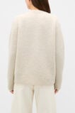Alpaca Blend Scarf Cardigan  Vanilla Cream Marle  hi-res