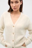 Alpaca Blend Scarf Cardigan  Vanilla Cream Marle  hi-res
