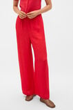Textured Satin Easy Wide Leg Pant  Chilli Red  hi-res