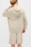 Garment Dye Zip Through Hoodie  Cool Stone  hi-res