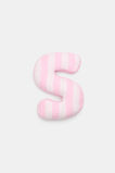 Pink Stripe Initial Cushion  S  hi-res