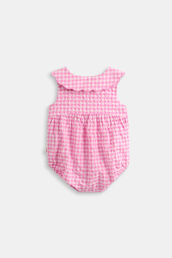 Gingham Scallop Romper  Wild Berry  hi-res
