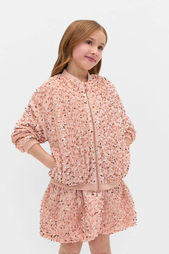 Sequin Bomber Jacket  Neutral  hi-res
