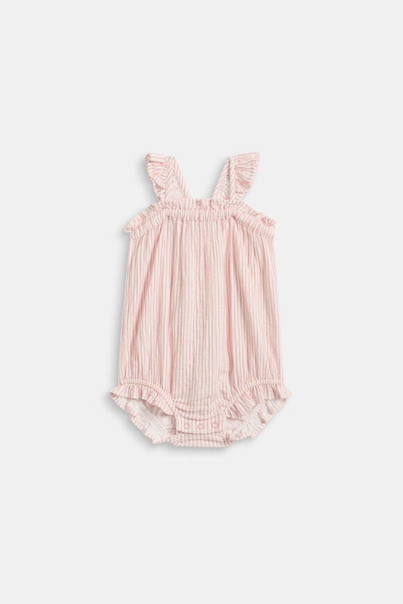 Stripe Frill Romper  Blush Pink  hi-res