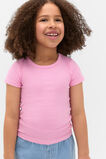 Core Logo Rib Tee  Candy Pink  hi-res