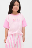 Colour Block Logo Tee  Pink Lemonade  hi-res