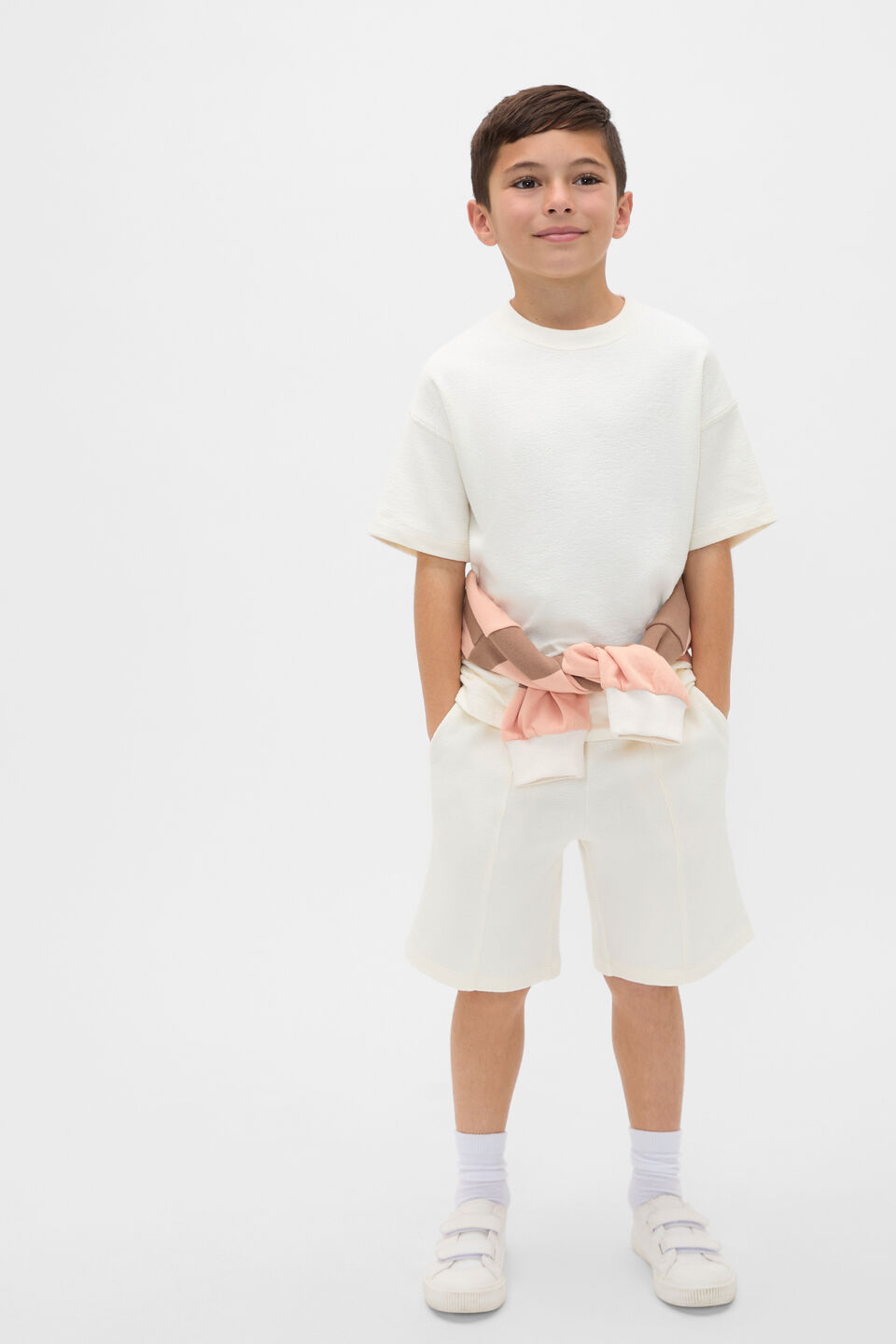 Texture Longline Short  Classic Cream