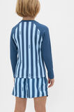 Stripe Logo Rashvest  Washed Navy Stripe  hi-res