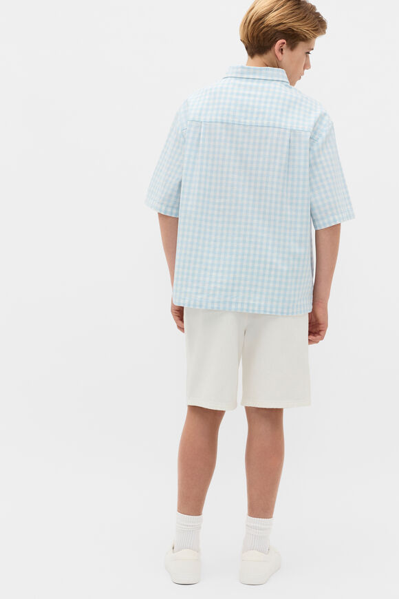 Oversized Cropped Shirt  Sky  hi-res