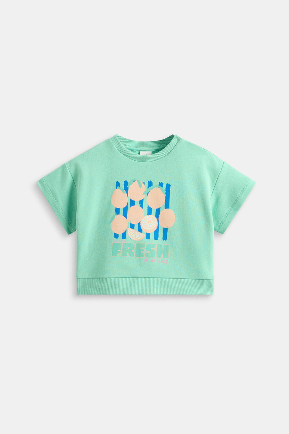 Graphic Track Tee  Washed Mint
