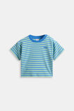 Loose Fit Rib Tee  Mint Stripe  hi-res