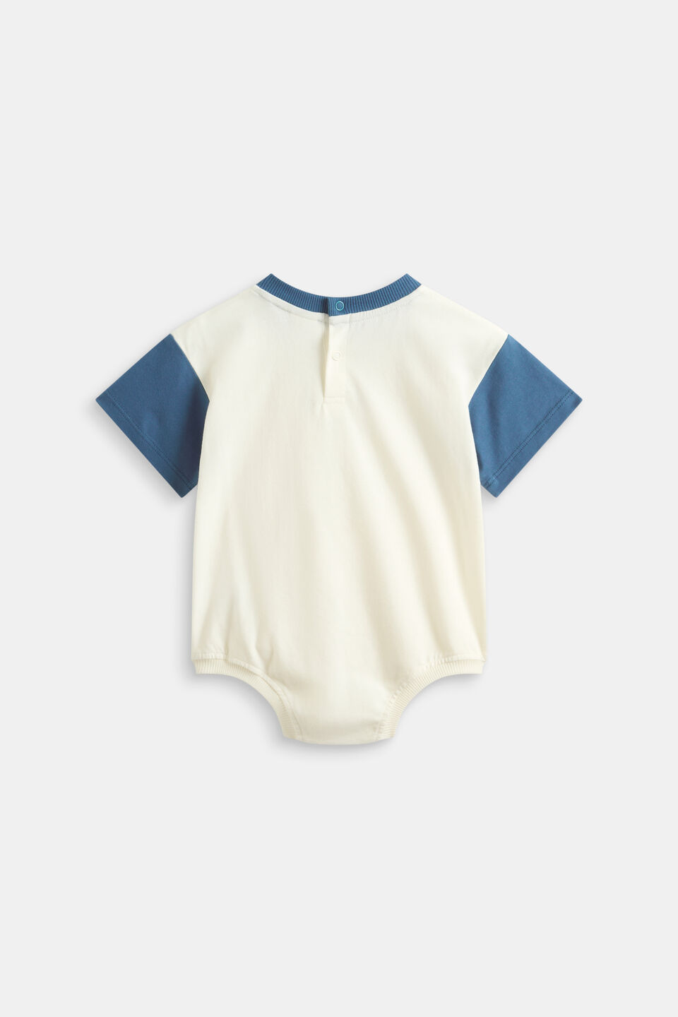 Colourblock Logo Romper  Washed Navy