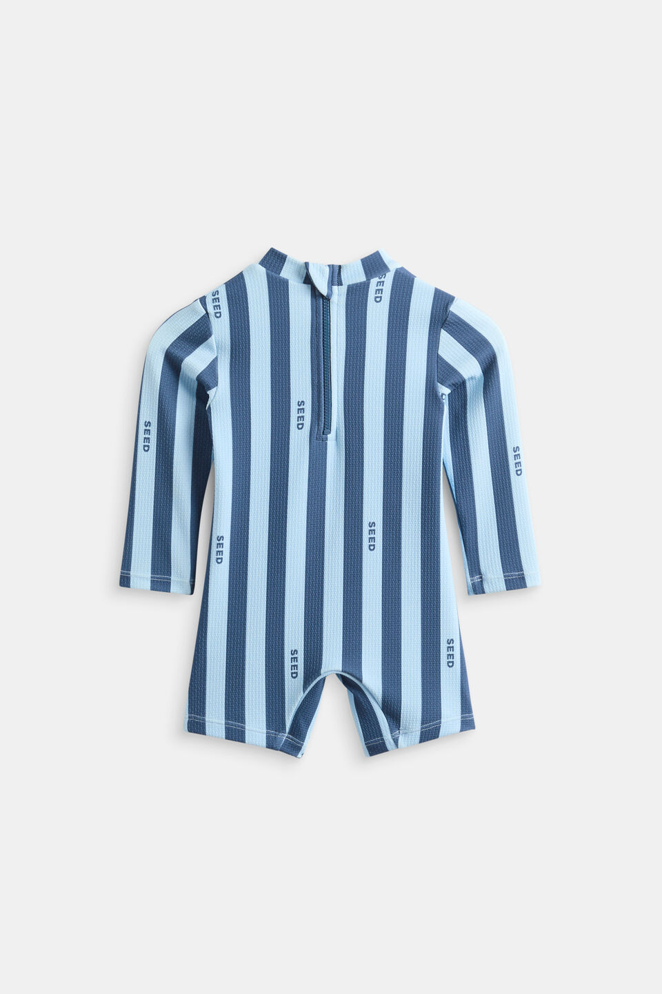 Stripe Logo Swimsuit  Washed Navy Stripe