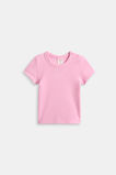 Core Logo Rib Tee  Candy Pink  hi-res