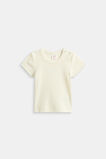 Core Logo Rib Tee  Classic Cream  hi-res