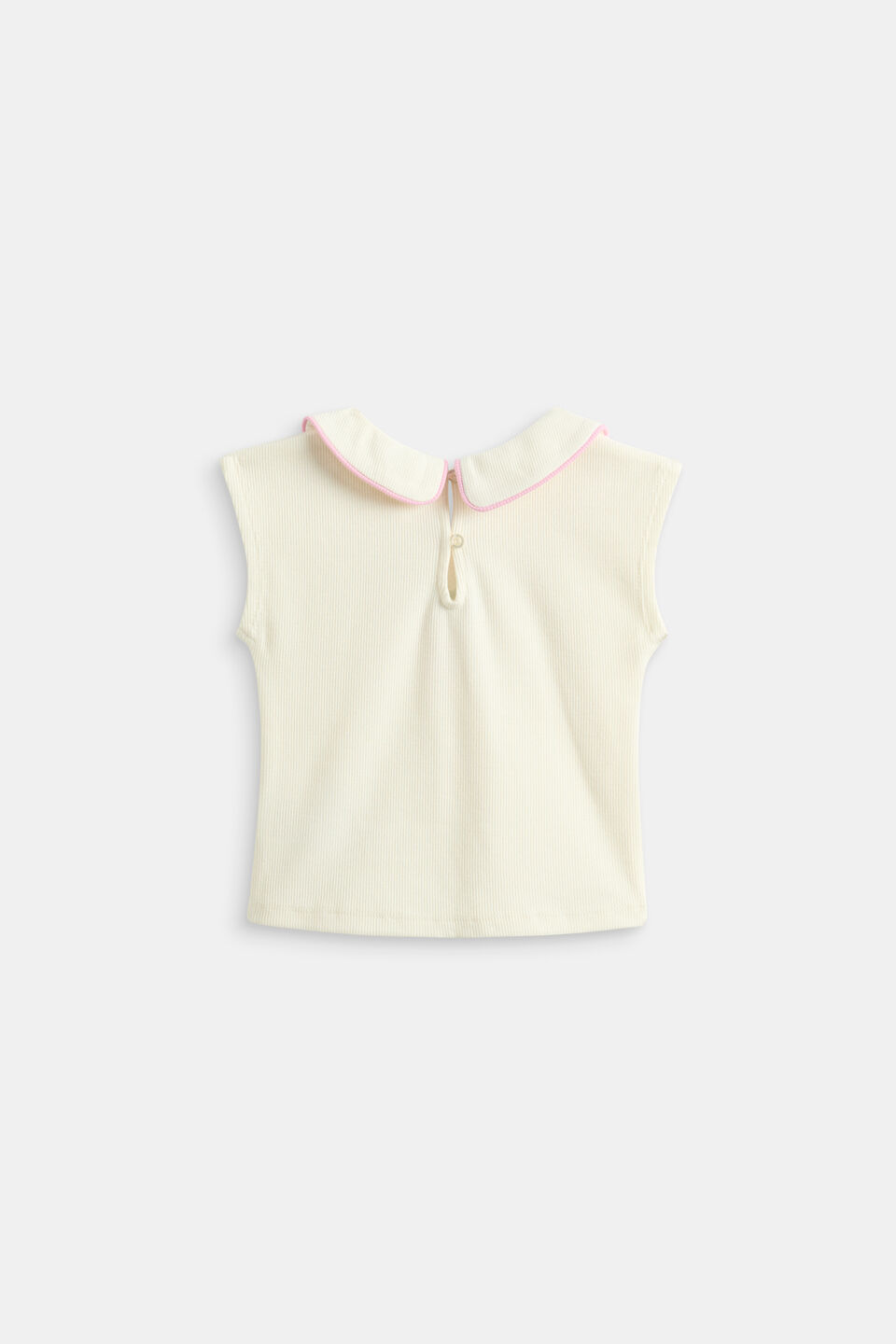 Strawberry Collar Tee  Classic Cream