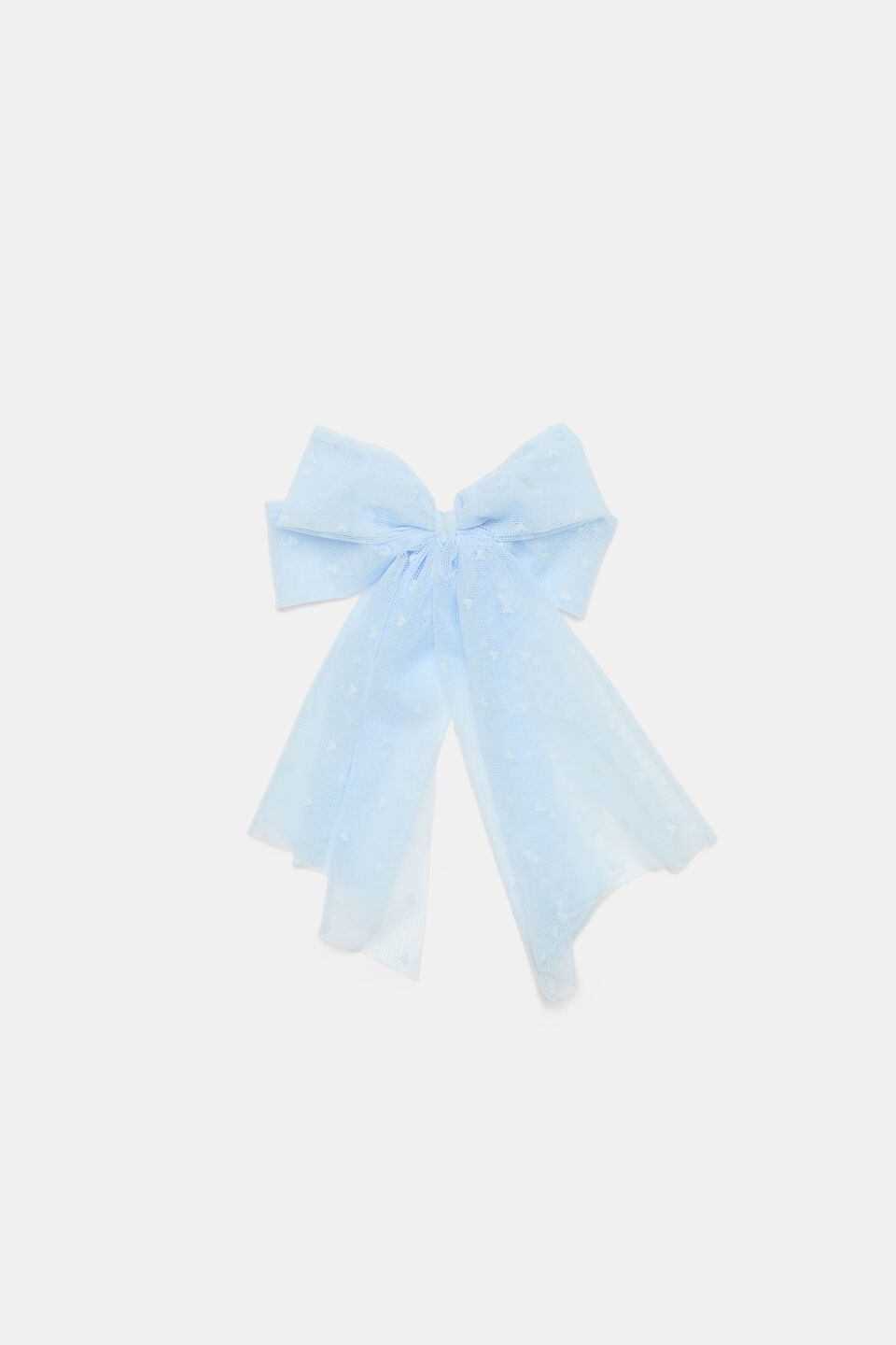 Tulle Heart Bow Duck Clip  Multi
