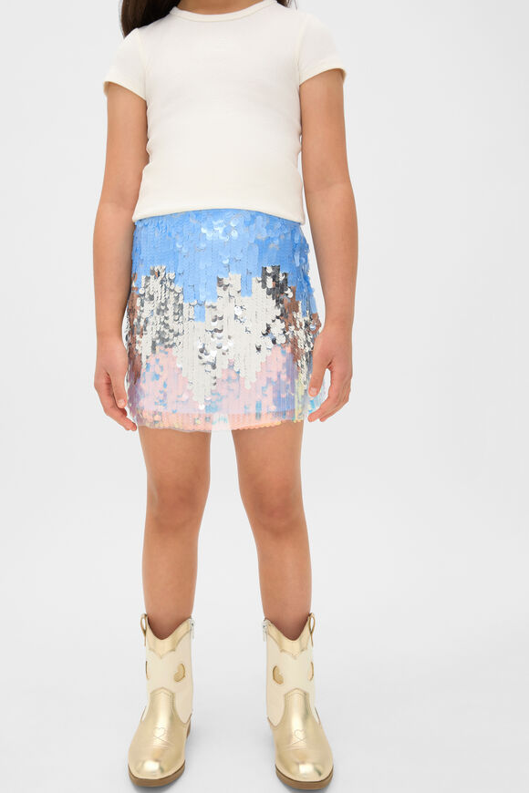 Sequin Skirt  Ice Blue  hi-res