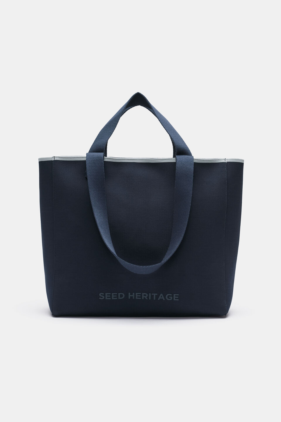 Seed Logo Knit Tote  Twilight Blue