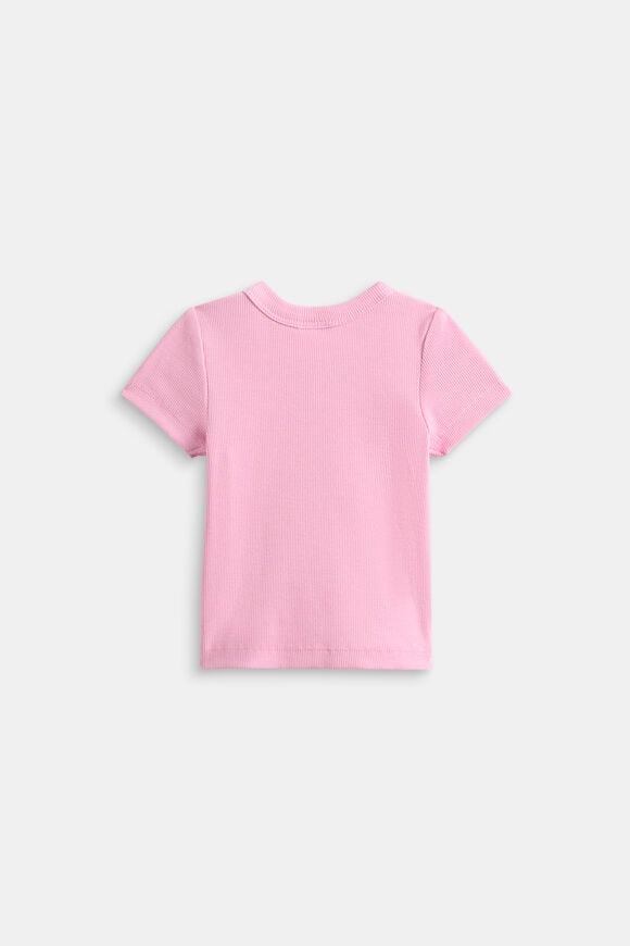 Core Logo Rib Tee  Candy Pink  hi-res