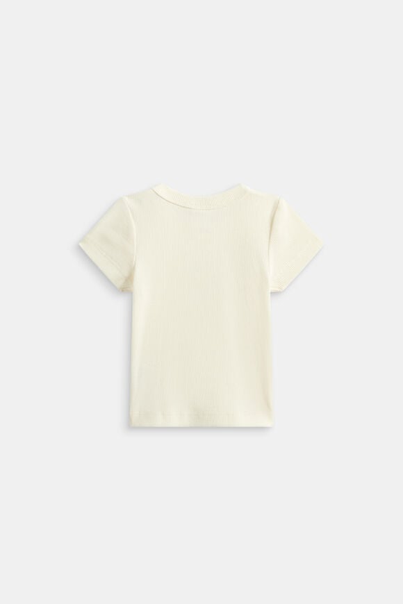 Core Logo Rib Tee  Classic Cream  hi-res