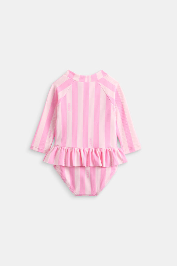 Stripe Logo Rashsuit  Candy Pink Stripe  hi-res