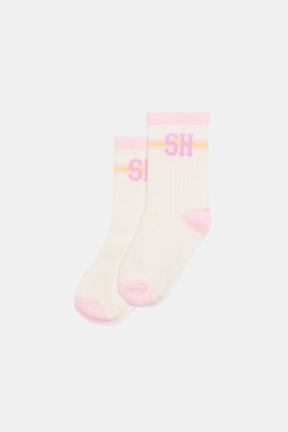 SH Stripe Sock  Pink Multi  hi-res