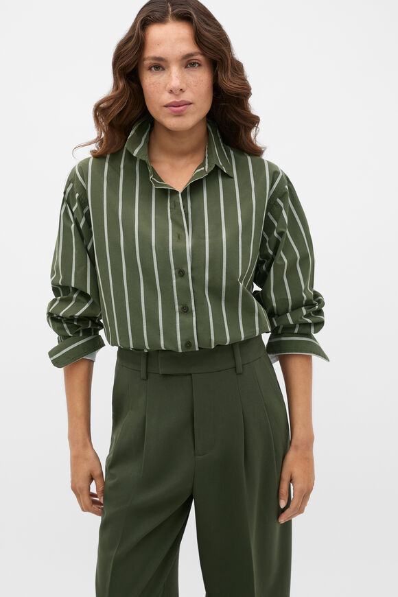 Poplin Classic Shirt  Deep Forest Stripe  hi-res