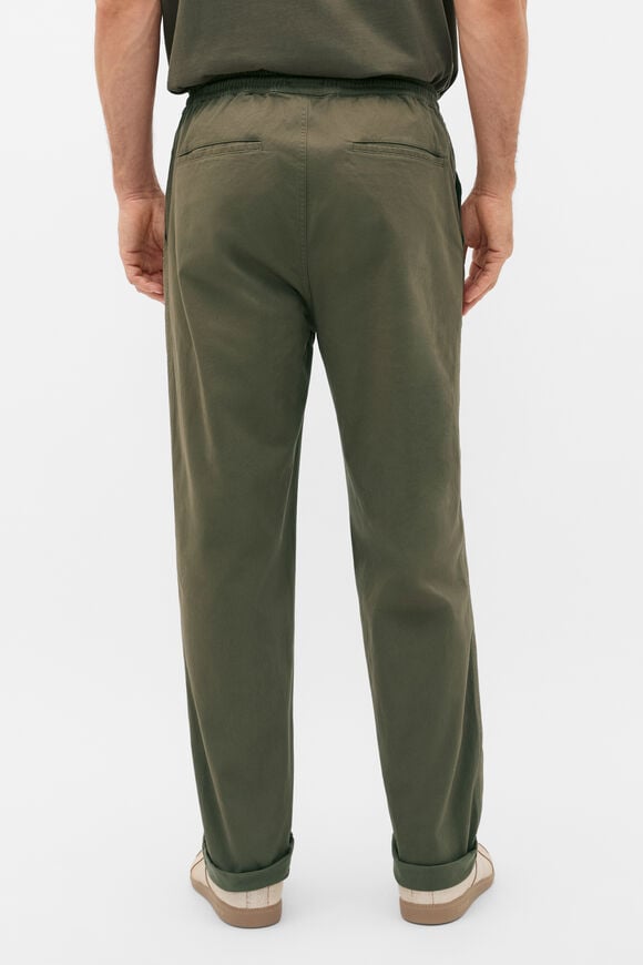 Drawstring Twill Pant  Burnt Olive  hi-res