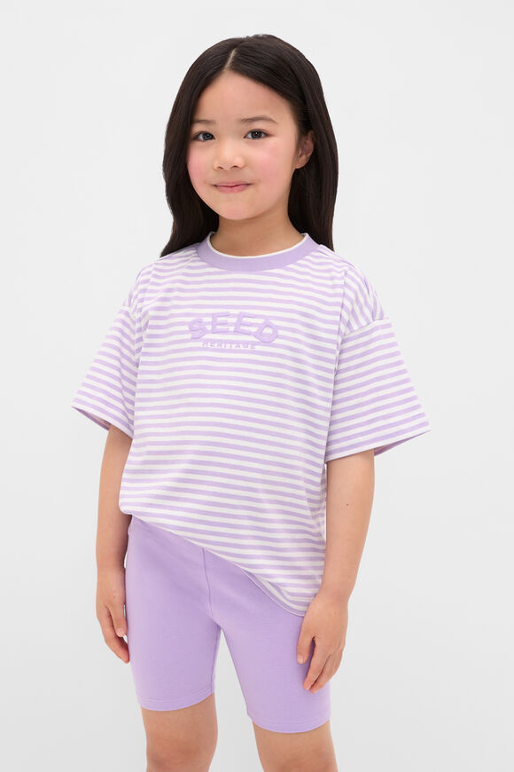 Core Stripe Logo Tee  Lilac  hi-res