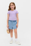 Core Logo Rib Tee  Lilac  hi-res