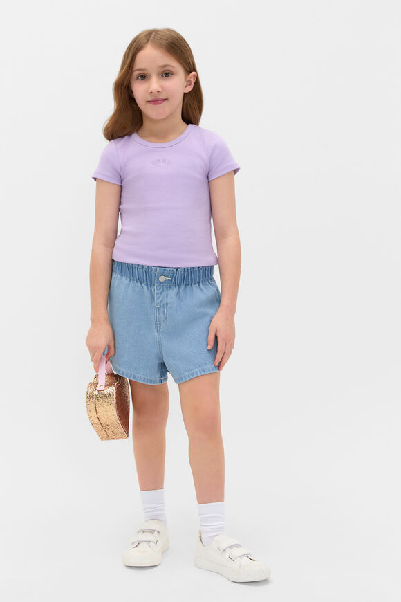 Core Logo Rib Tee  Lilac  hi-res