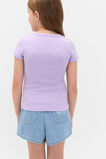 Core Logo Rib Tee  Lilac  hi-res