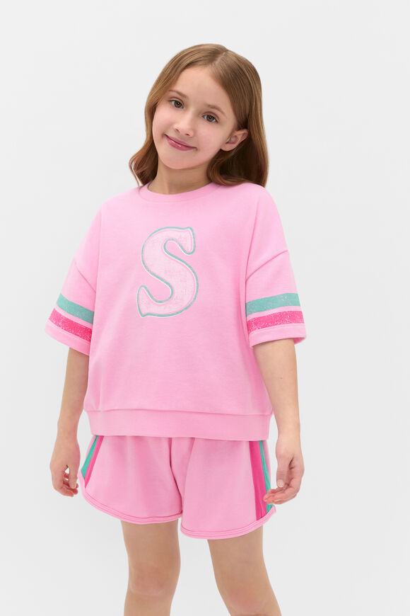 Relaxed Sweat Tee  Candy Pink  hi-res