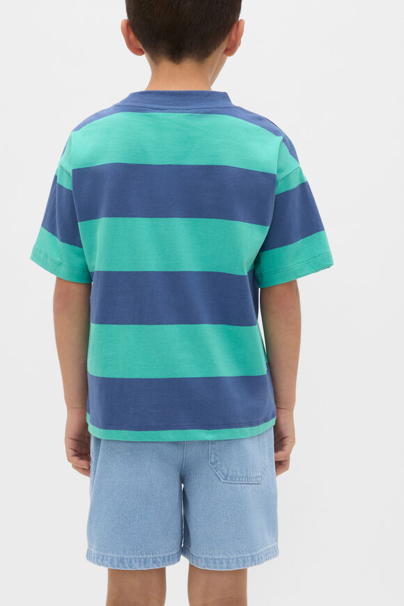 Bold Stripe Tee  Washed Navy  hi-res