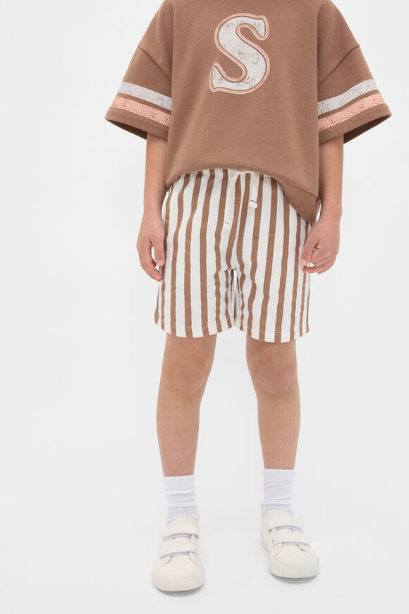 Core Stripe Track Short  Walnut  hi-res