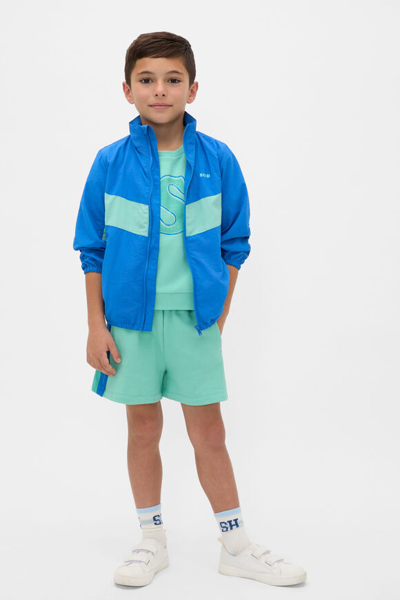 Chevron Panel Spray Jacket  Bright Blue  hi-res
