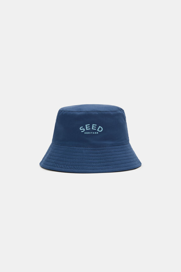 Mini Logo Bucket Hat  Washed Navy  hi-res