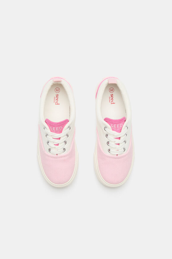 Colourblock Plimsole Sneaker  Pink Lemonade Multi  hi-res