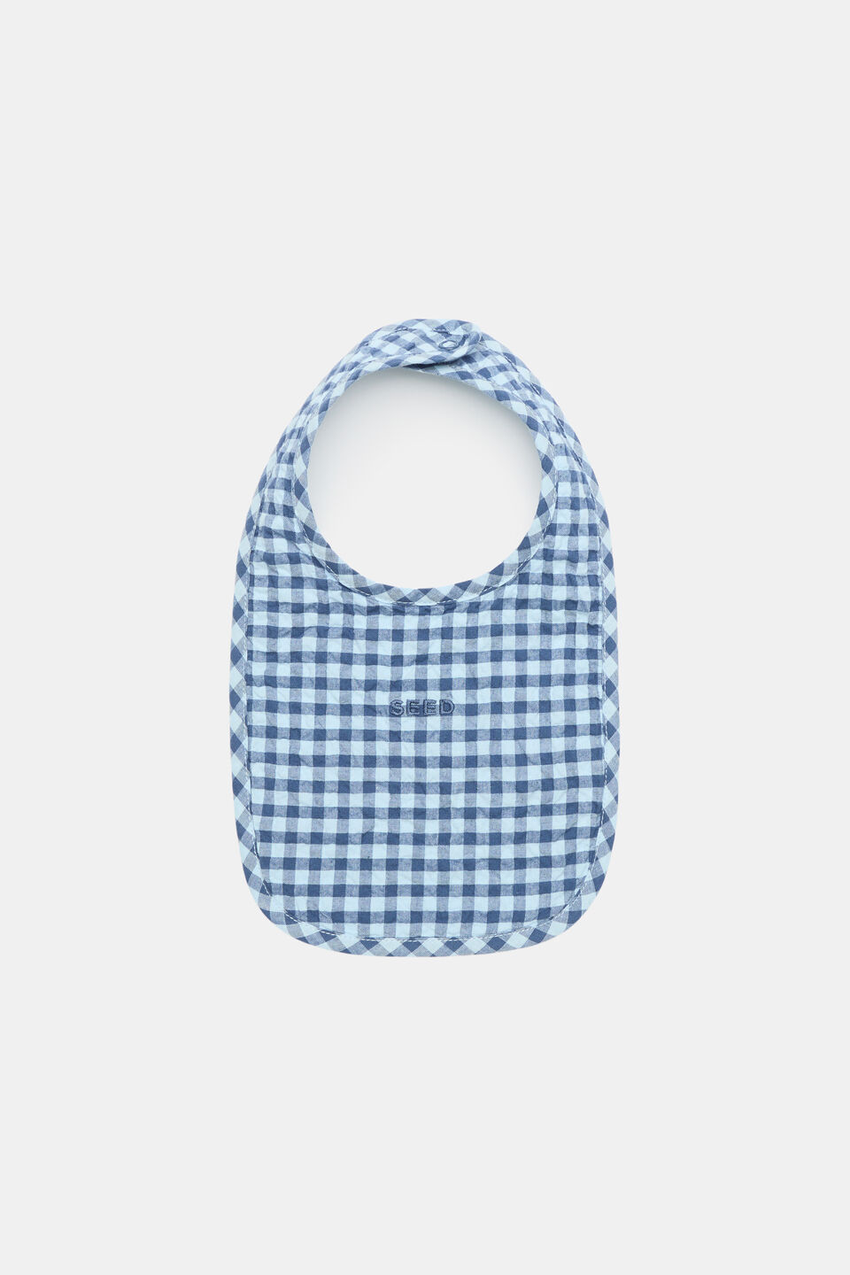 Gingham Bib  Washed Navy