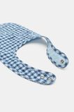 Gingham Bib  Washed Navy  hi-res